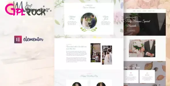 Memoir – Wedding Event & Party Organizer Elementor Template Kit